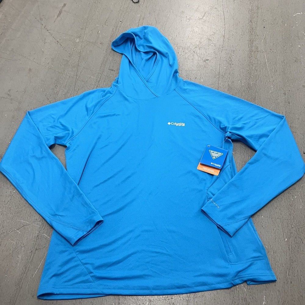 Under Armour Women's Rival Fleece Lightweight Big Logo T-Shirt Hoodie Light Blue